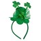 Little Top Hat St. Patrick's Sequin Headband, Green Hair Accessory With Clovers and Tulle for Holidays and Themed Parties, One Size Fits Most (Top Hat with Clovers and Tulle)